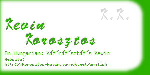 kevin korosztos business card